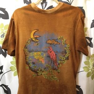 vintage tie dye bird tee